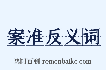 案准反义词是什么意思的图片